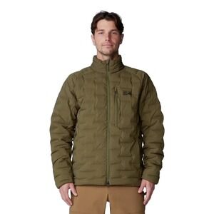 Mountain Hardwear Stretchdown Men's Sz Large (L) Jacket Combat Green Down Jacket